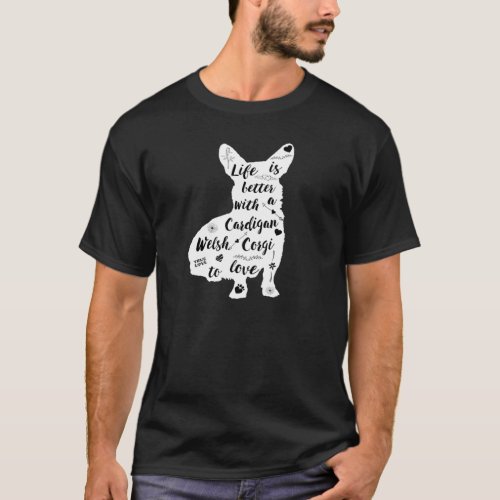 Mens Cardigan Welsh Corgi Design For Corgi Dog T_Shirt