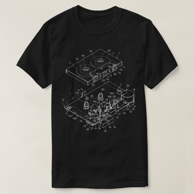 Mens Cassette Tapes Mixtapes 1980s Radio Music DJ T-Shirt (Design Front)