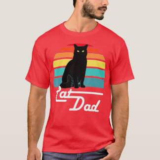 Mens Cat Dad - Vintage Style Cat Lover Gift T-Shirt