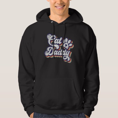 Mens Cat Daddy Cat Dad  Cat  For Him Daddy Hoodie