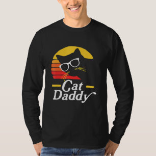 Mens Cat Daddy Vintage Eighties Style Cat Hipster T-Shirt