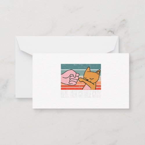 Mens Cat Daddy Vintage Retro The Coolest Cat Dad Note Card