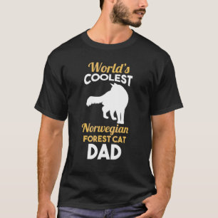 Mens Cat Father Norwegian Forest Dad T-Shirt