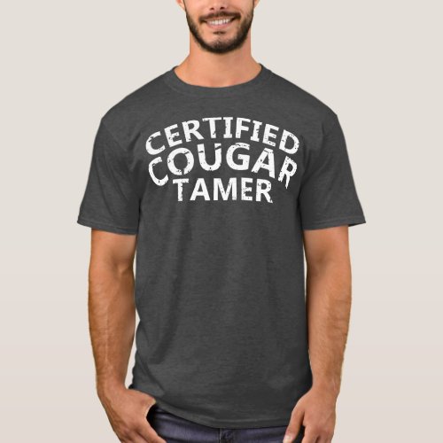 Mens Certified Cougar Tamer   Cougar Hunter   T_Shirt