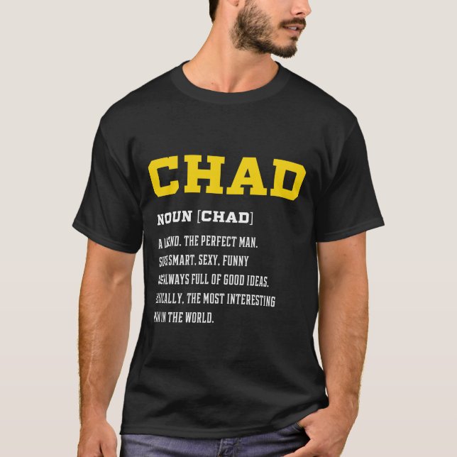 Mens Chad - Family Name Gift T-Shirt (Front)