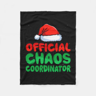 Mens chaos coordinator santa hat xmas holiday fleece blanket
