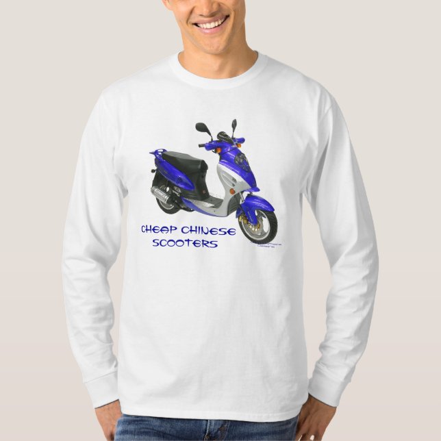 Men's Cheap Chinese Scooter Long Sleeve Shirt (Front)