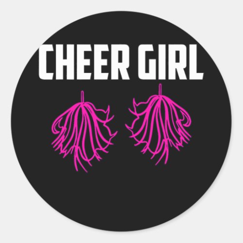 Mens Cheer Dad American Cheeleader Dad  Classic Round Sticker