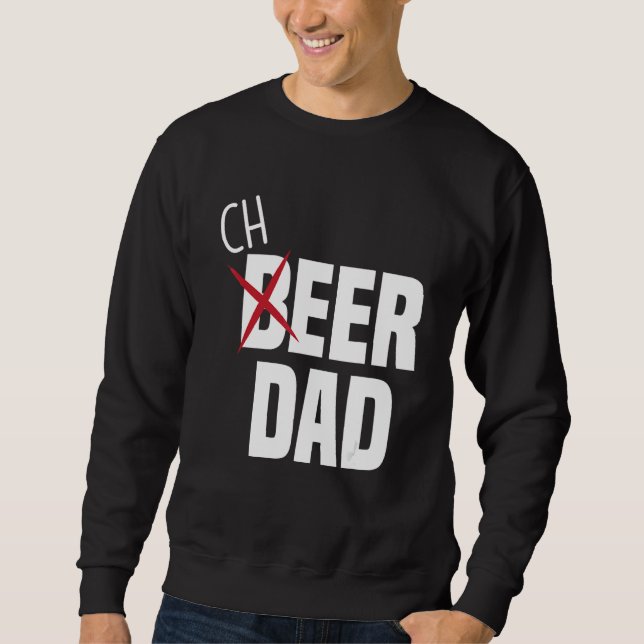 Mens Cheer Dad Cheerleading Dad Beer   Cheerleader Sweatshirt (Front)