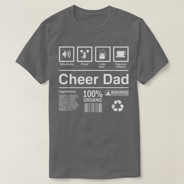 Mens Cheer Dad Funny Cheer Dad s  T-Shirt (Design Front)