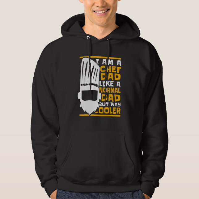 Mens Chef Dad Way Cooler Chef De Cuisine Hoodie (Front)
