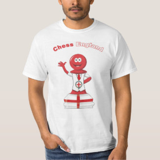MEN'S CHESS ENGLAND FLAG PAWN COPYRIGHT T-Shirt