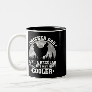 Mens Chicken Dad Like A Regular Dad Funny Chicken Two-Tone Coffee Mug
