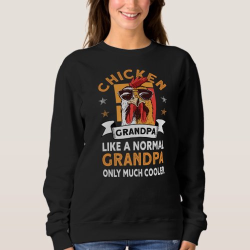 Mens Chicken Grandpa  Farmer Rooster Hen Chicken   Sweatshirt