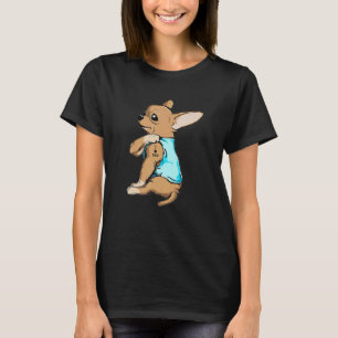 Mens Chihuahua Tattoos I Love Dad Sitting  Fathers T-Shirt