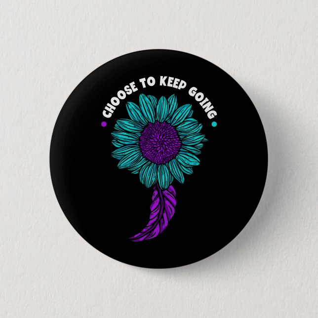 Mens Choose To Keep Going Prevention Suower Button (Front)