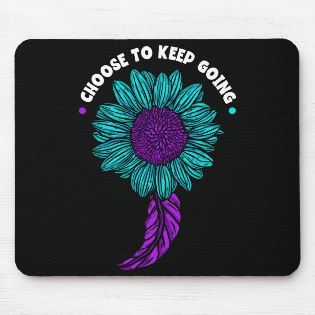 Mens Choose To Keep Going Prevention Suower Mouse Pad (Front)