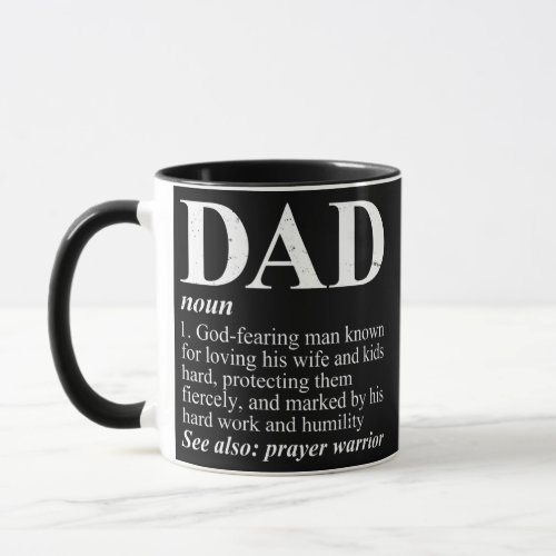 Mens Christian Dad Definition Men Family Fathers Mug