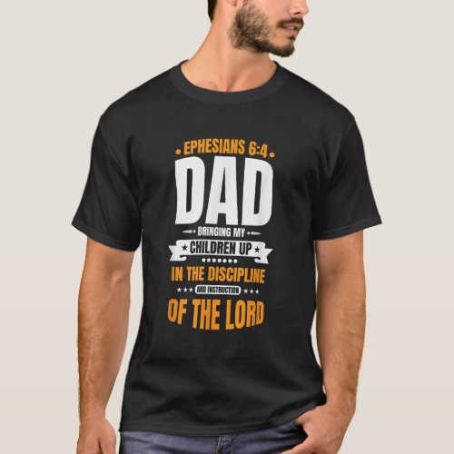 Mens Christian Fathers Day Blessed Dad Ephesians  T_Shirt