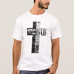 Mens Christian Fathers Day Gifts Religious Men Ble T-Shirt