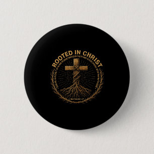 Mens Christian Shirt Rooted In Christ Faith Shirt Button