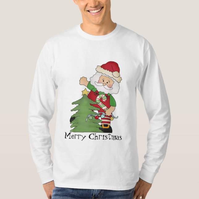 Mens Christmas Santa Holiday t-shirt (Front)