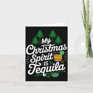 Mens Christmas Spirit Is Funny Mexican Gift Card