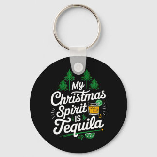 Mens Christmas Spirit Is Funny Mexican Gift Keychain
