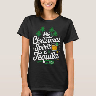 Mens Christmas Spirit Is Funny Mexican Gift T-Shirt