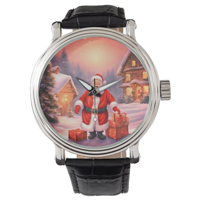 Men's Christmas Vintage Gift Watch (Front)