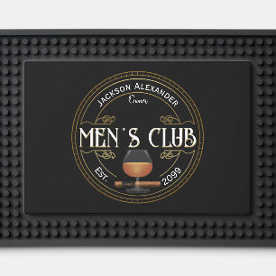 Men's Cigar and Drink Club Bar Mat