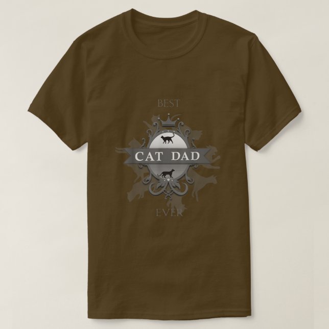 Mens Classic Best Cat Dad Ever Cute Kitty Father  T-Shirt (Design Front)