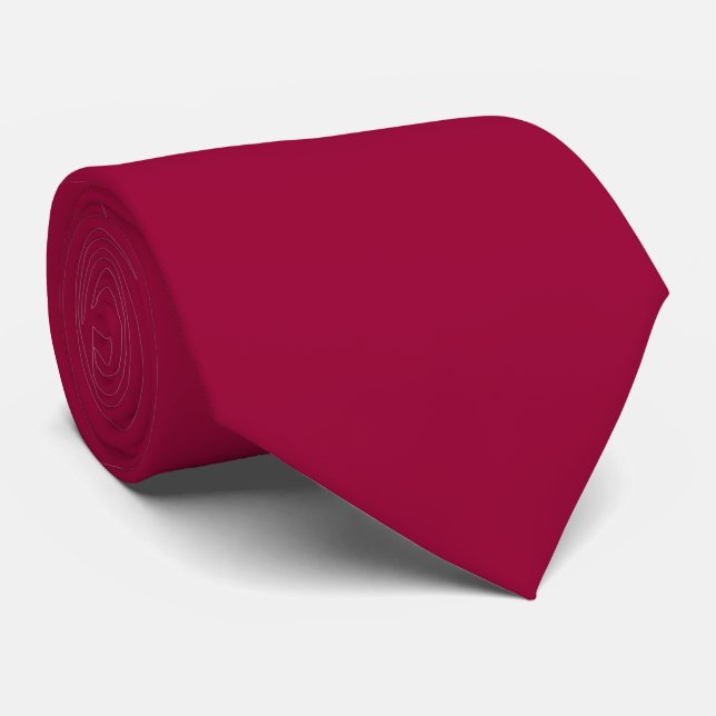 Mens Classic Elegant Plain Red Violet Neck Tie (Rolled)