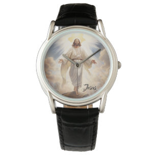 Men's Classic Leather Jesus Watch