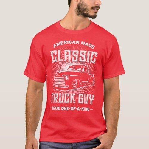 Mens Classic Truck Guy Funny Vintage American Pick T_Shirt