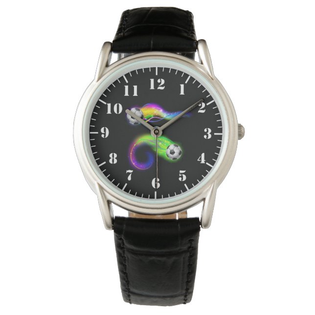 Men's Classic Watch-Soccer Balls Watch (Front)