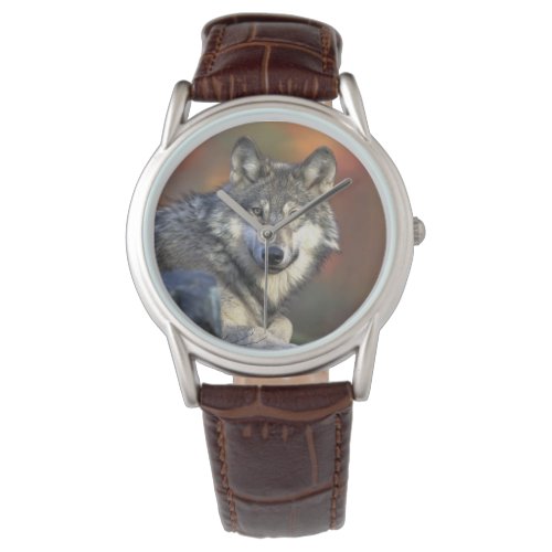 Mens Classic WatchWildlife Wolf Watch