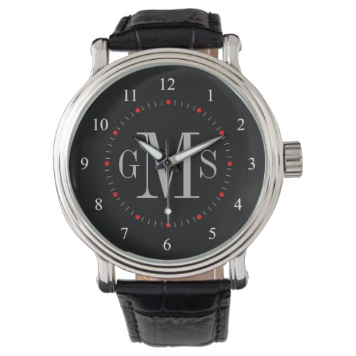 Mens Classy Personalized Monogram Watch