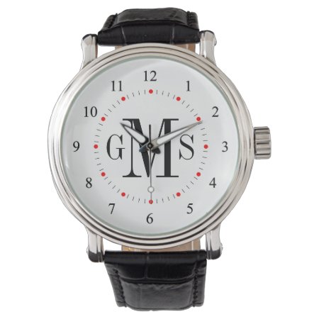 Men's Classy Personalized Monogram Watch