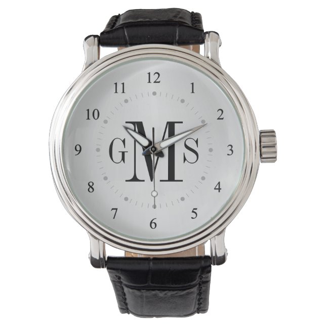 Men's Classy Personalized Monogram Watch (Front)