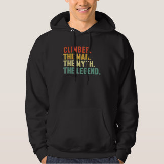 Mens Climber Man Myth Legend Bouldering Indoor Spe Hoodie