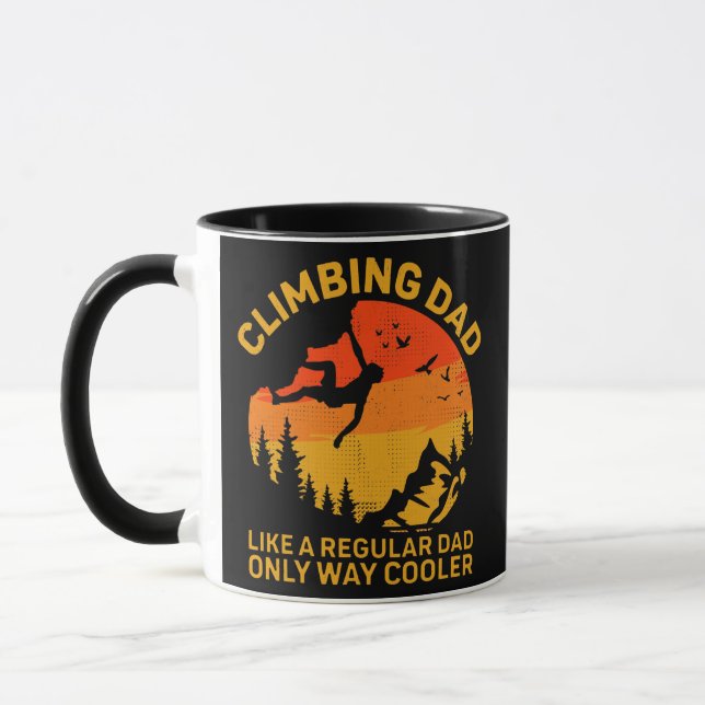 Mens Climbing Dad Like A Regular Dad Rock Climber Mug (Left)