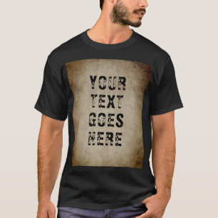 Men's Clothing Apparel Trendy Distressed Text T-Shirt
