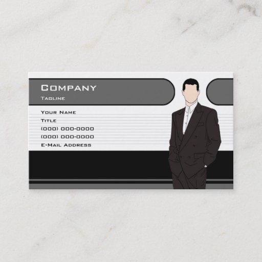 Customizable Men's Clothing Business Card Template