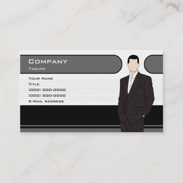 Men's Clothing Business Card (Front)