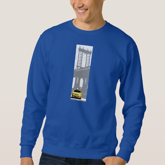 Mens Clothing New York City Nyc Yellow Taxi Men's Sweatshirt (Front)