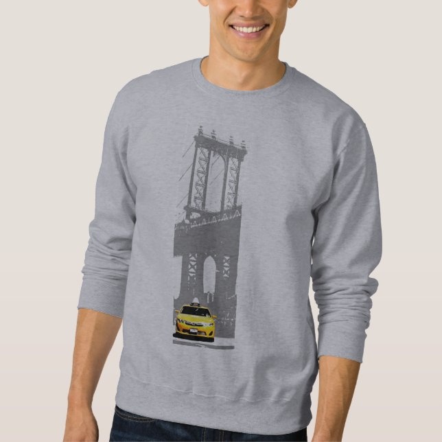 Mens Clothing New York Yellow Taxi Brooklyn Sweatshirt (Front)