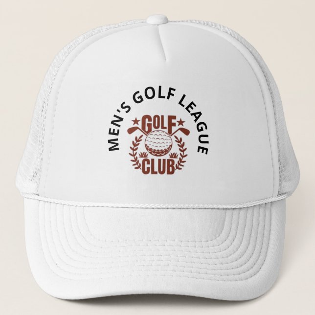 Men's Club Golf League Logo Personalize Trucker Hat (Front)