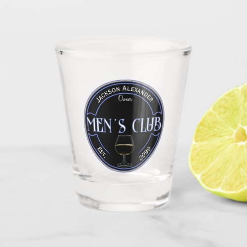 Mens Club Man Cave Drinkware Shot Glass