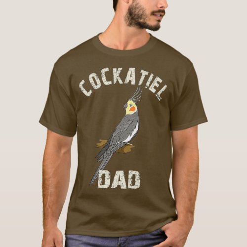 Mens Cockatiel Dad Gift Cockatiel Parrot Bird T_Shirt